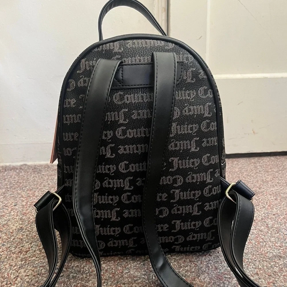 NWT Juicy Couture Gothic Dots Black/Taupe Bestsellers Pullout Pouch Backpack $99